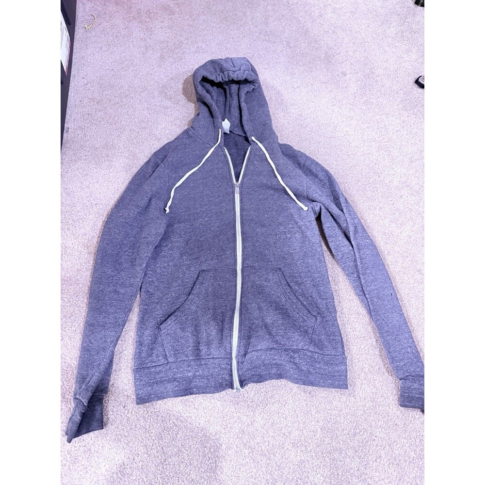 Alternative Navy/Grayish Full Zip Womens Hoodie Size Small
